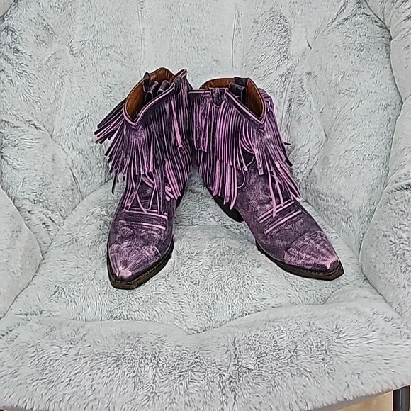 ROPER FRINGE BOOT- PURPLE 7.5 NEW - Picture 7 of 16